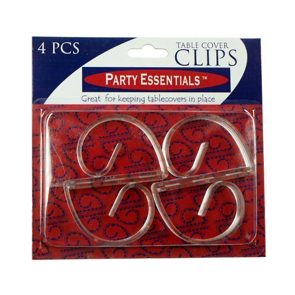 Tablecover Clips - Clear 4 Ct.