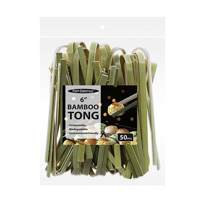 Tongs Bamboo 6&quot; 50 Ct