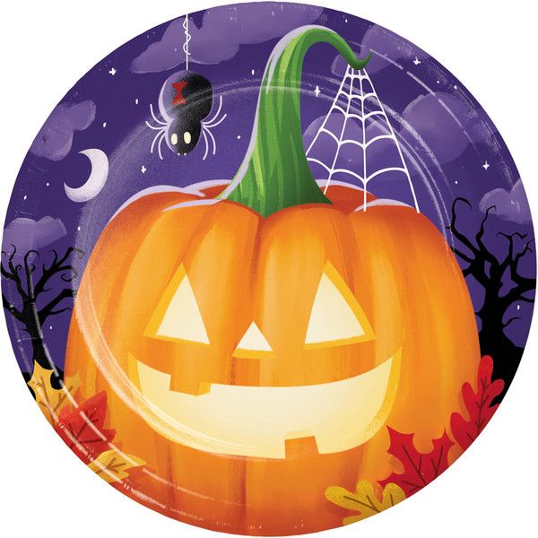 Perfectly Pumpkin - 7&quot; Dessert Plate 8 Ct