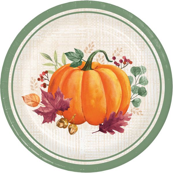 Harvest Wishes - 7&quot; Plates 8ct