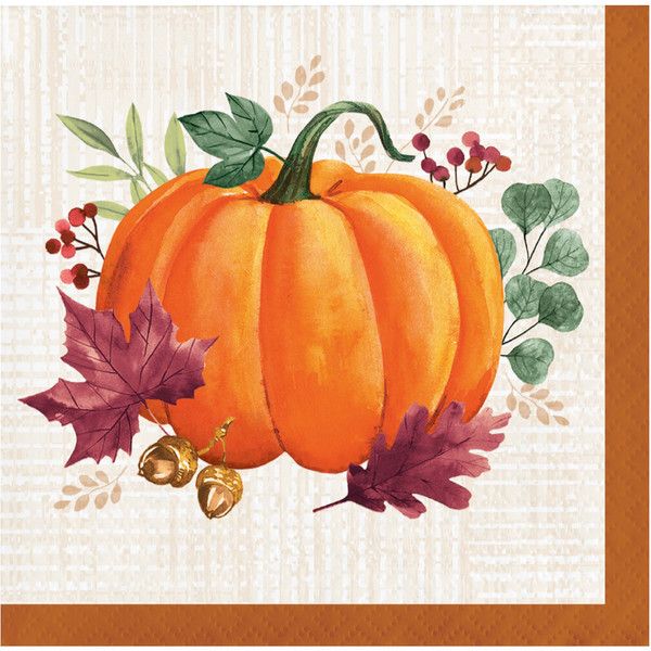 Harvest Wishes - Beverage Napkin 16ct