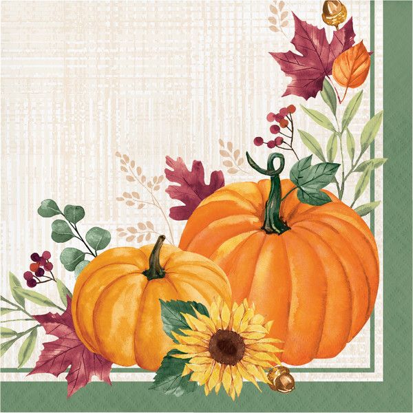 Harvest Wishes - Luncheon Napkin 16ct