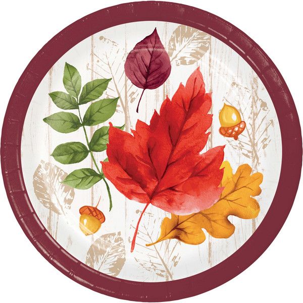 Lush Leaves - 7&quot; Plates 8ct