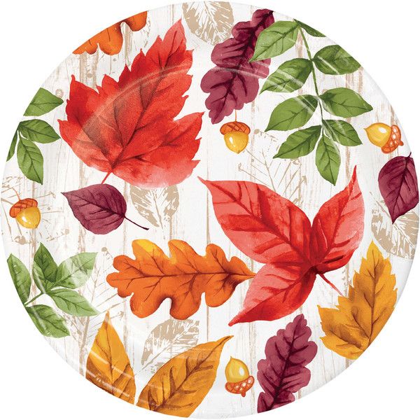 Lush Leaves - 9&quot; Plates 8ct