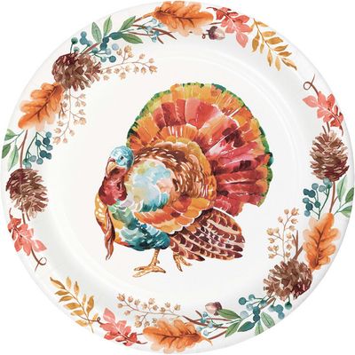 Tasteful Turkey - 7&quot; Dessert Plate 8 Ct