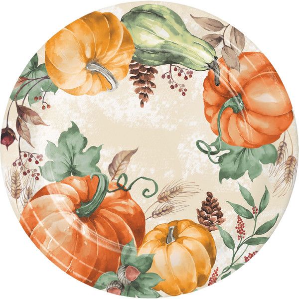 Harvest Delight - 9&quot; Luncheon Plate 8 Ct