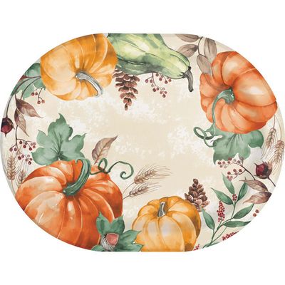 Harvest Delight - Oval Platter 12&quot; X 9&quot; 8 Ct
