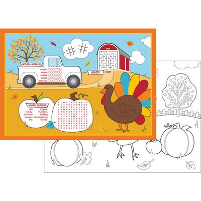 Fall Activity Placemats 8ct