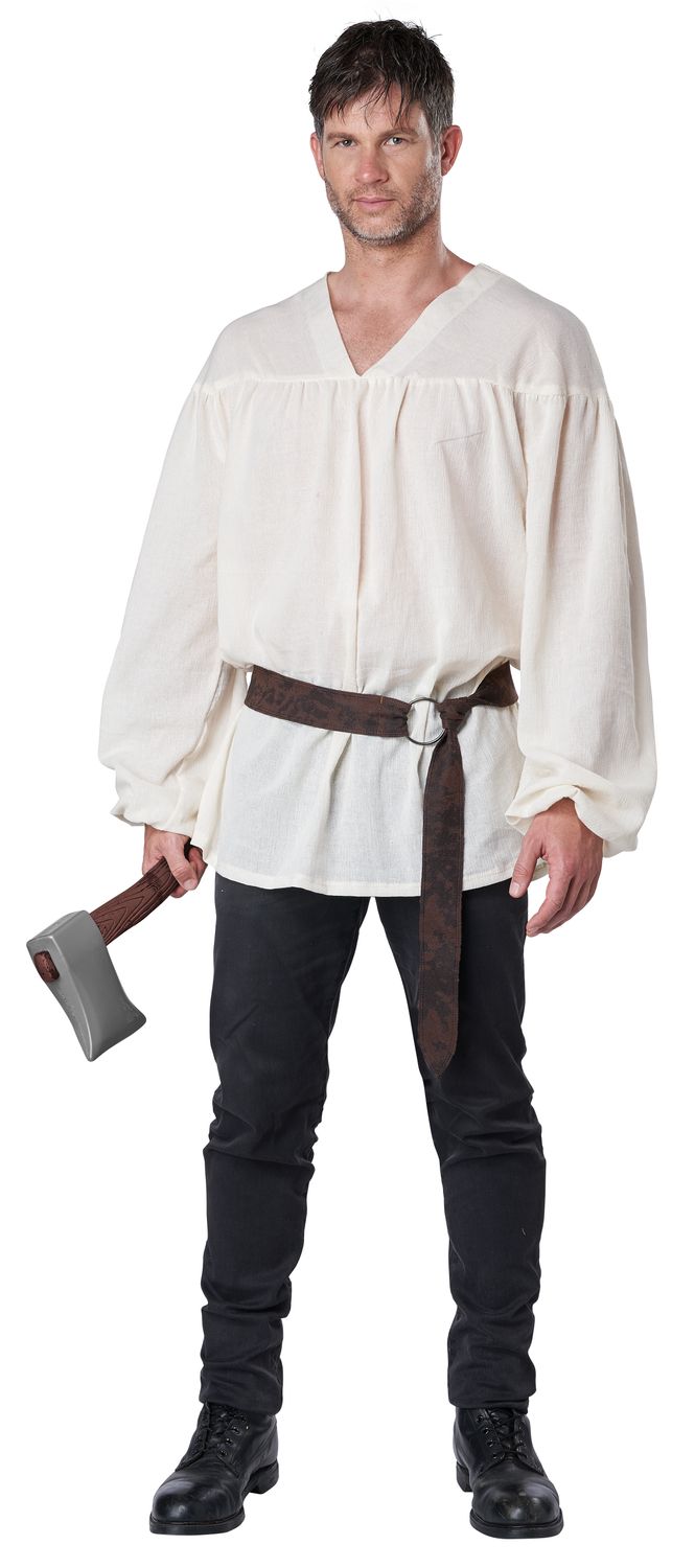 Peasant Shirt Cream -, Attribute: Mens, Size: L/XL