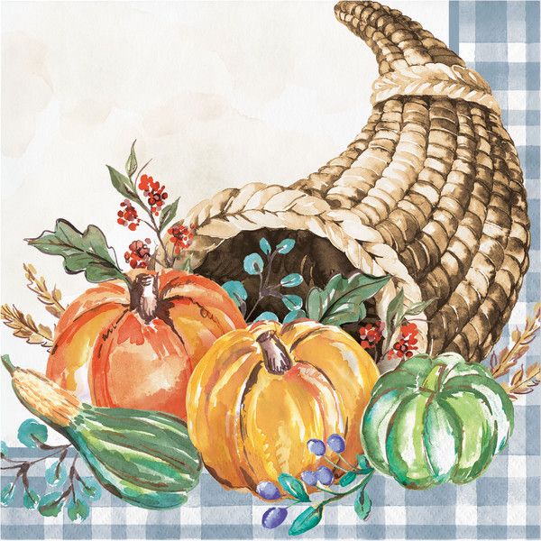 Decadent Cornucopia - Luncheon Napkin 16ct