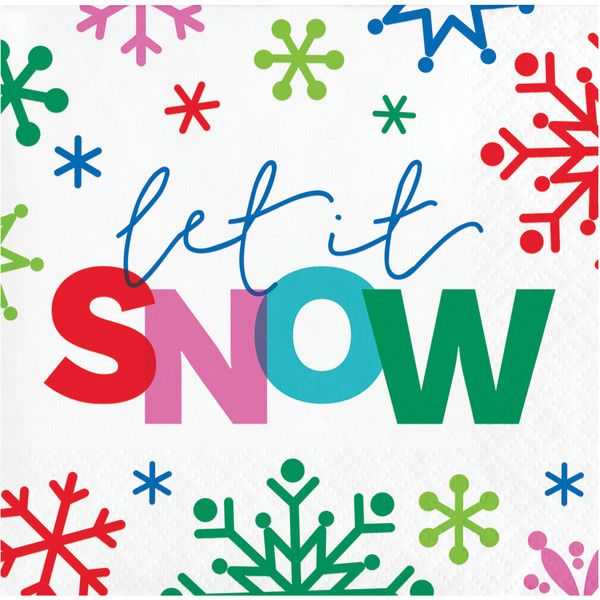 Merry Everything - Bev Napkin Let It Snow 16ct