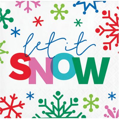 Merry Everything - Bev Napkin Let It Snow 16ct