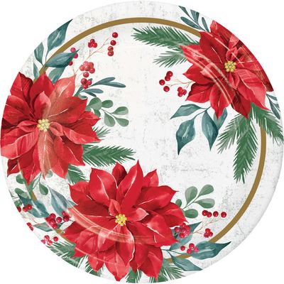 Festive Floral - 9&quot; Luncheon Plate 8 Ct