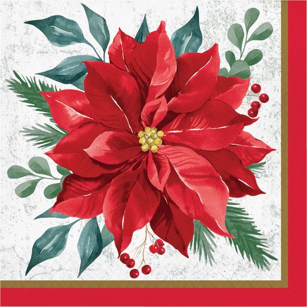 Festive Floral - 2 Ply Luncheon Napkin 16 Ct