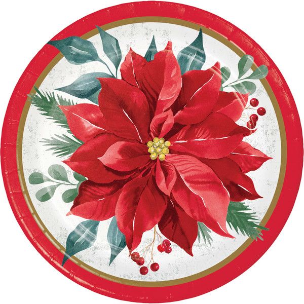 Festive Floral - 7&quot; Dessert Plate 8 Ct
