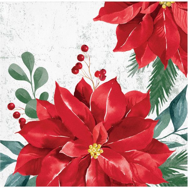 Festive Floral - 2 Ply Beverage Napkin 16 Ct