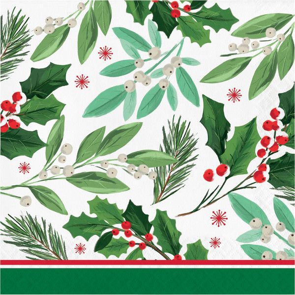 Holly Jolly Christmas - 2 Ply Luncheon Napkin 16 Ct