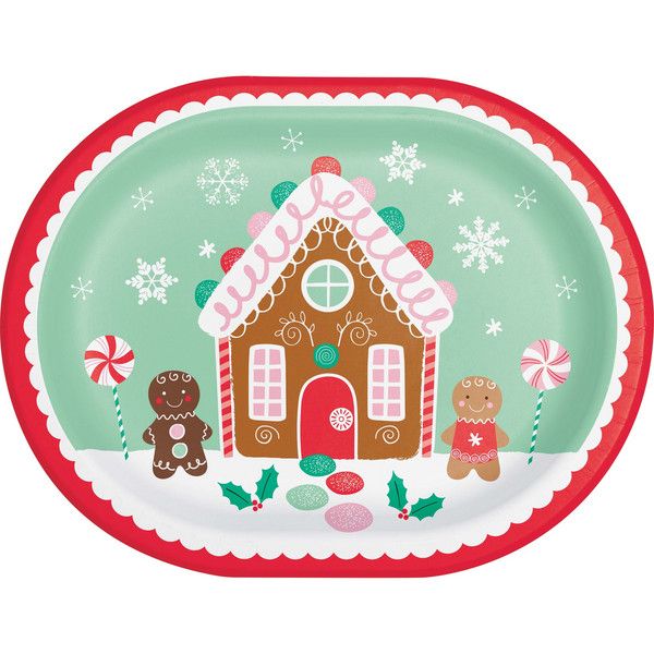 Holiday Sweets - 12&quot; x 9&quot; Oval Platter 8 Ct