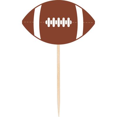 Football Wooden Picks 50 Ct