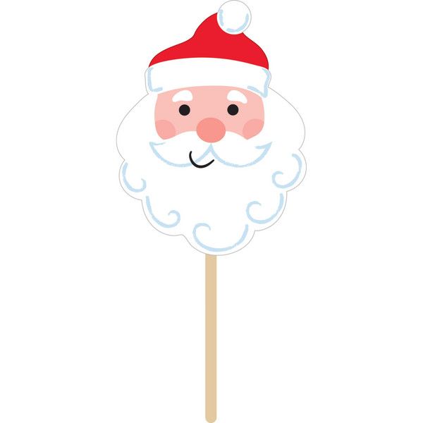 Santa Wooden Picks 50 Ct