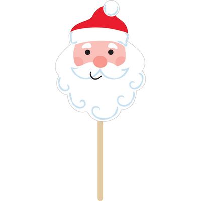 Santa Wooden Picks 50 Ct