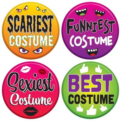 Halloween Costume Buttons 4 Ct