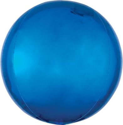 Blue Orbz - 15&quot; Helium Filled Foil Balloon, Ribbon