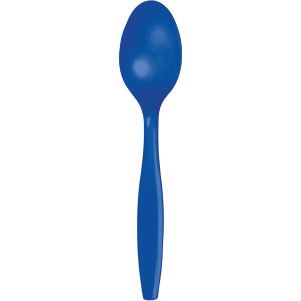Plastic Spoons Cobalt 24 Ct