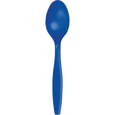 Plastic Spoons Cobalt 50 Ct