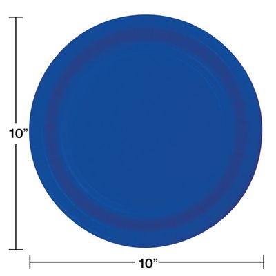 10&quot; Paper Dinner Plate Cobalt 24 Ct