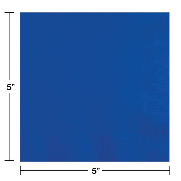Beverage Napkin 2Ply Cobalt 50 Ct