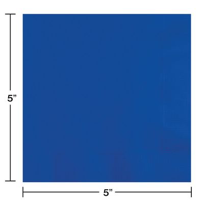 Beverage Napkin 2Ply Cobalt 50 Ct