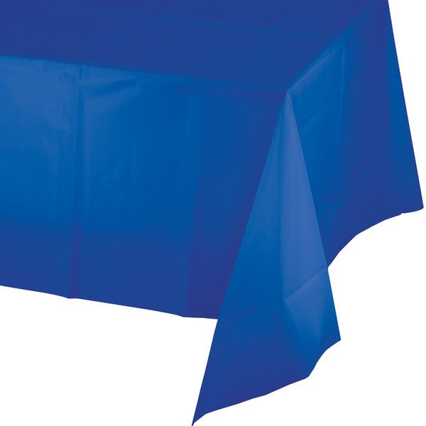 Rect Plastic Tablecover Cobalt 54&quot; x 108&quot;