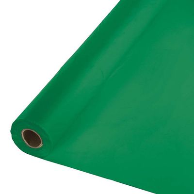 Plastic Banquet Roll Emerald Green 100&#39;