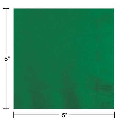 Beverage Napkin 2Ply Emerald Green 50 Ct