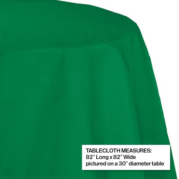Round Paper Tablecover Emerald Green 82&quot;