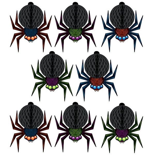 Mini Tissue Spiders 5.75&quot; 8 Ct