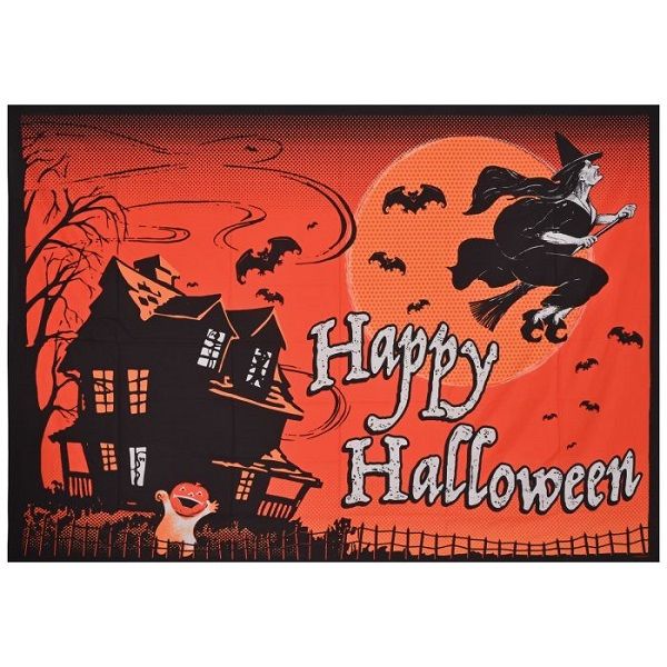 Vintage Halloween Fabric Backdrop 5&#39; x 7&#39;