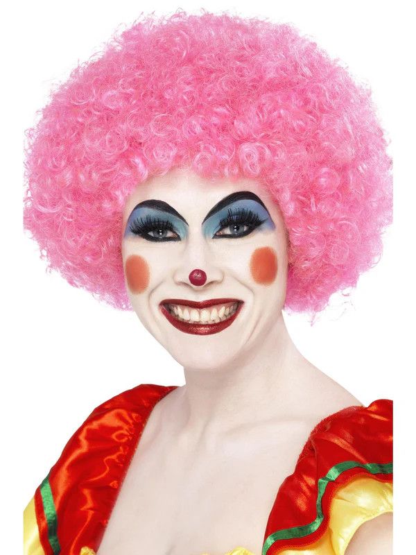 Crazy Clown Wig -, Color: Pink