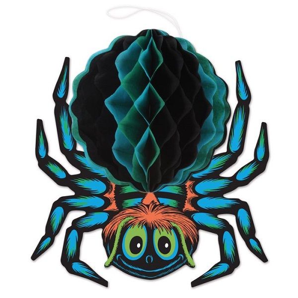 Vintage Halloween Tissue Spider 12&quot; x 12.5&quot;
