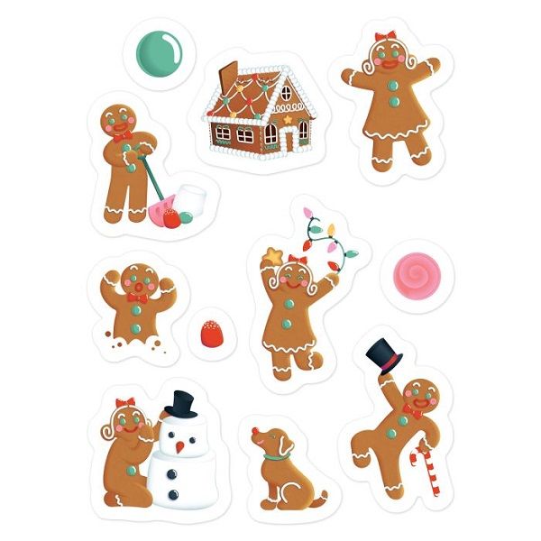 Gingerbread Stickers - 4 Sheets