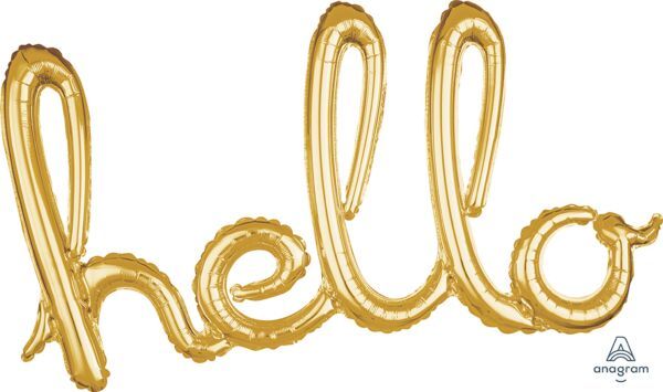 Hello Gold -39&quot; Phrase Airfill