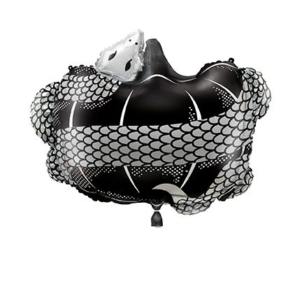 Snake And Pumpkin - 24&quot; Helium Filled Foil Balloon, Ribbon