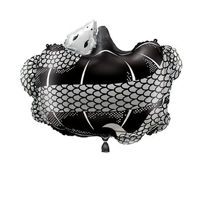 Snake And Pumpkin - 24&quot; Helium Filled Foil Balloon, Ribbon