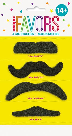 Mustaches 4 Ct