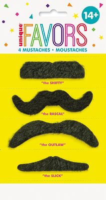 Mustaches 4 Ct