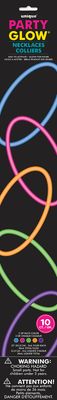 22&#39;&#39; Glow Necklace Assorted 10Pk