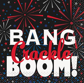 Bang Crackle Boom - Beverage Napkin 16ct
