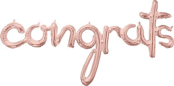 Script Congrats Rose Gold - Phrase Airfill