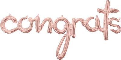 Script Congrats Rose Gold - Phrase Airfill